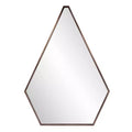 Howard Elliott 33"x24" 5 Sided Triangular Stainless Steel Framed Wall Mirror