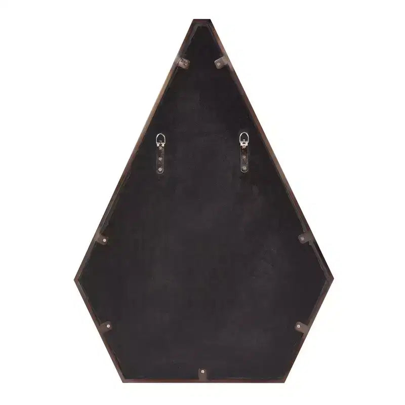 Specchio da parete a pentagono in ottone spazzolato scuro, 1–4 persone, 33"×24"