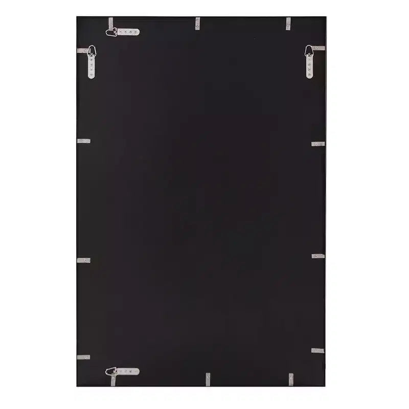 Specchio da Parete Rettangolare Argentato, Cornice in Acciaio Inox, Singolo