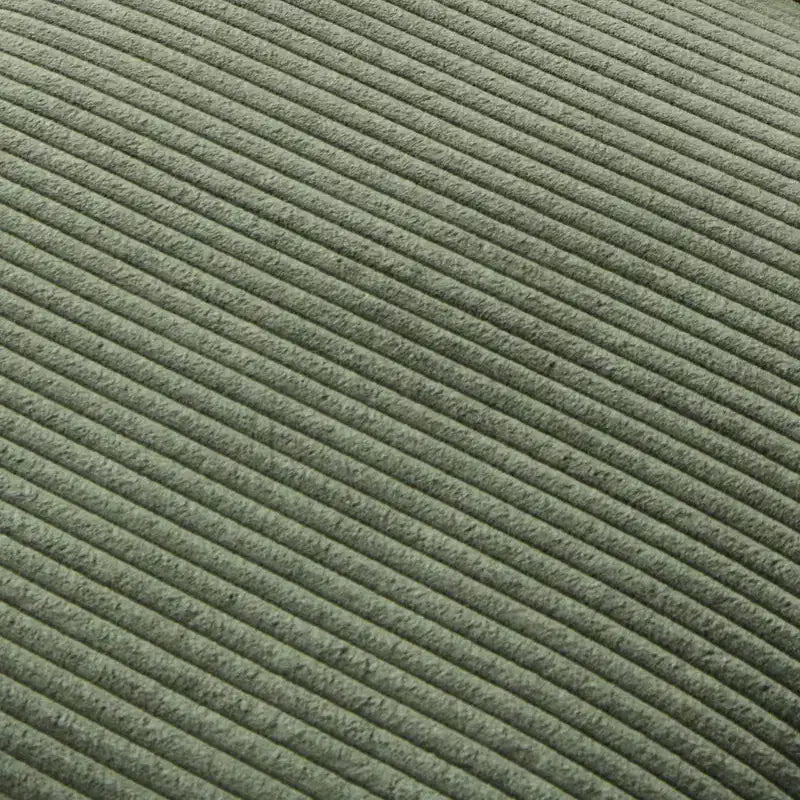 Poltrona d'accento in velluto a coste con pouf – Beige / Nero / Verde / Grigio / Giallo – Set da 1 posto, 2 pezzi