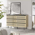 6 Drawers Dresser Chest, Handleless Storage Cabinet for Bedroom, Natural -ModernLuxe