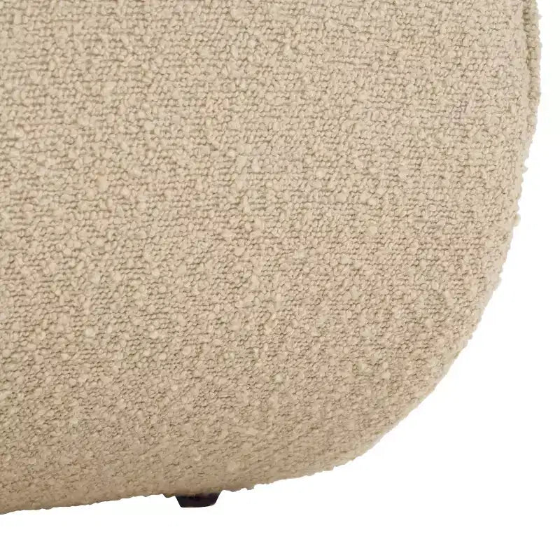 Poltrona d'accento senza braccioli in bouclé beige, 1 posto