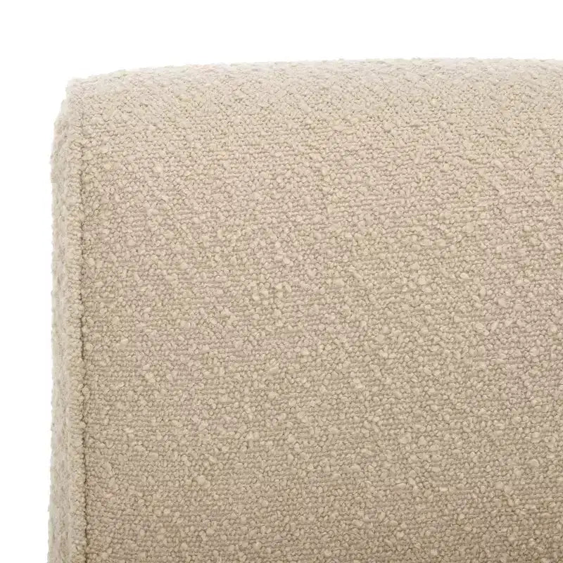 Poltrona d'accento senza braccioli in bouclé beige, 1 posto