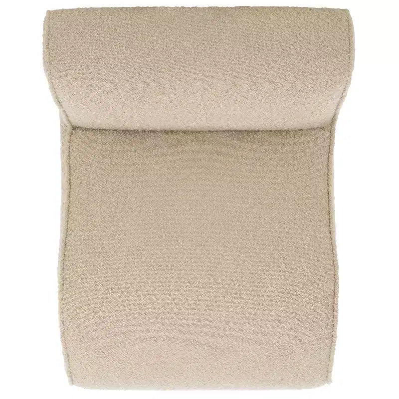 Poltrona d'accento senza braccioli in bouclé beige, 1 posto