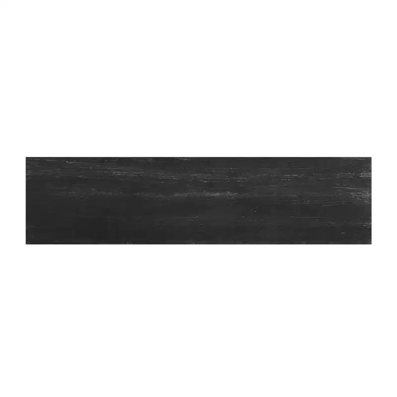 Consolle Nera con Base Esagonale Vuota, MDF e Impiallacciatura di Abete, 1 Pezzo, 140 cm L
