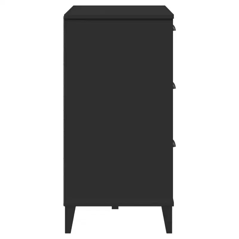 Credenza in pino massello con 3 cassetti e 3 ante – Antracite / Nero / Bianco