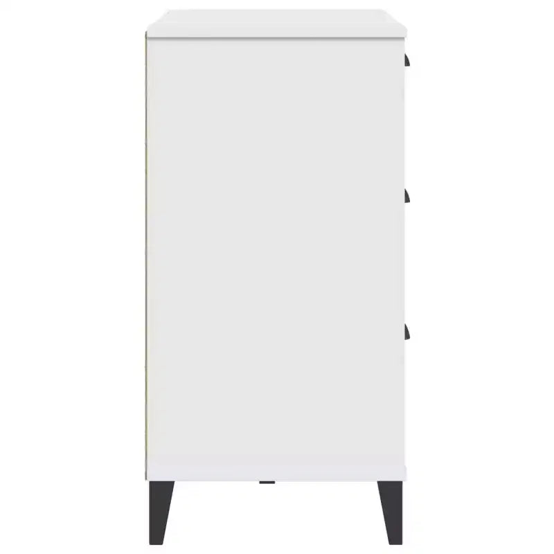 Credenza in pino massello con 3 cassetti e 3 ante – Antracite / Nero / Bianco