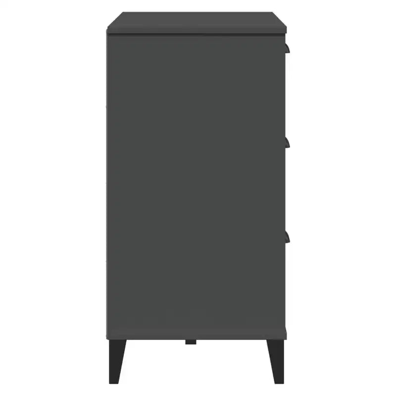 Credenza in pino massello con 3 cassetti e 3 ante – Antracite / Nero / Bianco