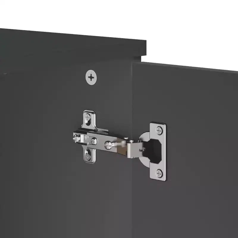 Credenza in pino massello con 3 cassetti e 3 ante – Antracite / Nero / Bianco