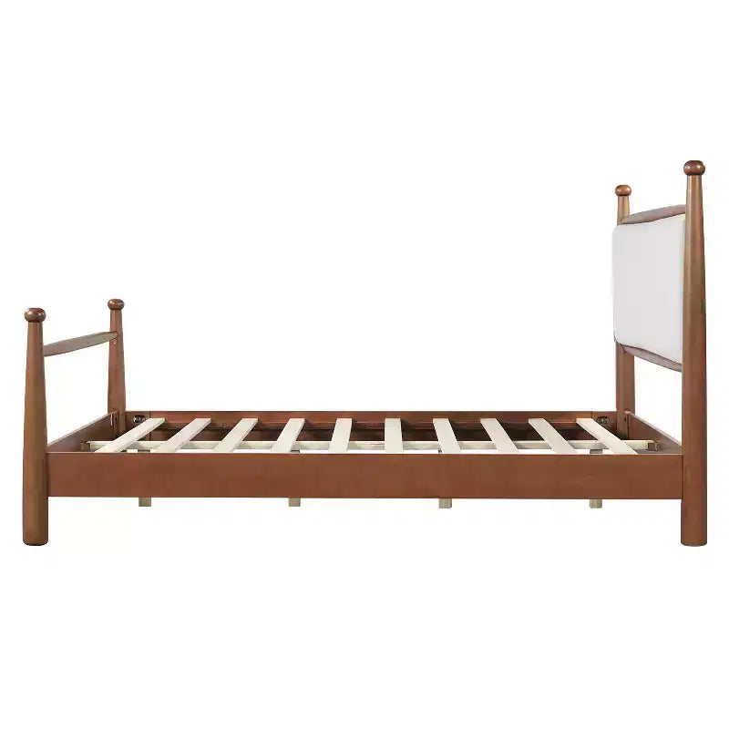 Struttura letto vintage imbottita grigia con testiera, Queen/King, 2 persone