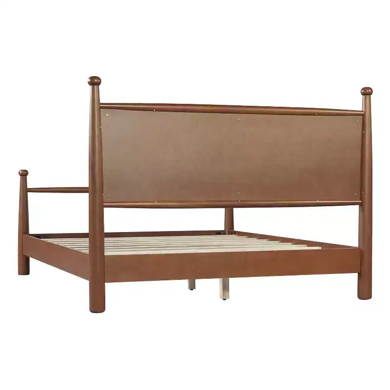 Struttura letto vintage imbottita grigia con testiera, Queen/King, 2 persone