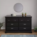 GDFStudio Wyatt 6-Drawer Modern Bedroom Dresser with Metal Slides