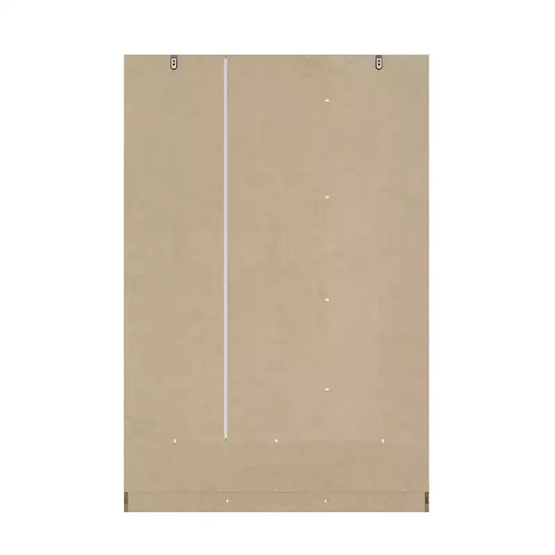 Armadio in Rattan Marrone Naturale a 3/6 Ante, Stile Rustico, 1 Persona