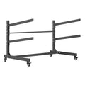 VEVOR Kayak Storage Rack for 2 Kayaks, Holds 175 lbs, Heavy Duty Adjustable Freestanding Stand with Lockable Wheels, Black