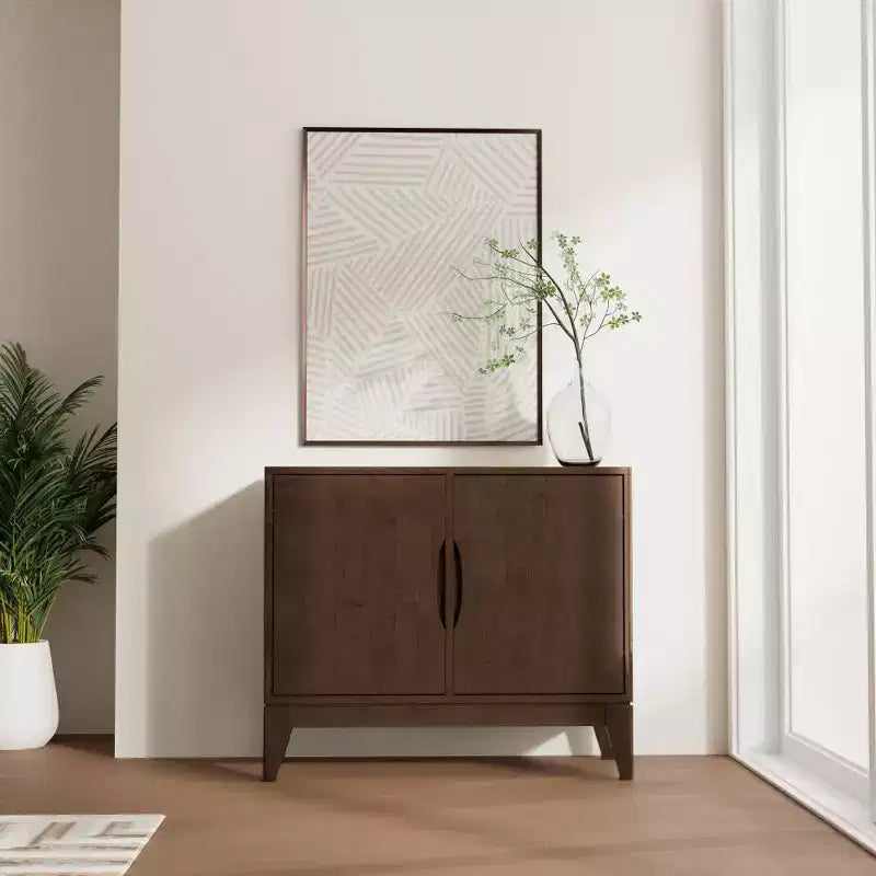 Madia a 2 ante in Noce Scuro – Stile Mid-Century Modern