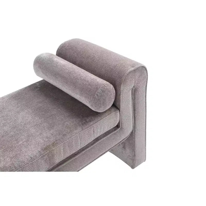 Panca imbottita in ciniglia 150 cm, 2 posti – Nero / Tortora / Avorio / Terracotta