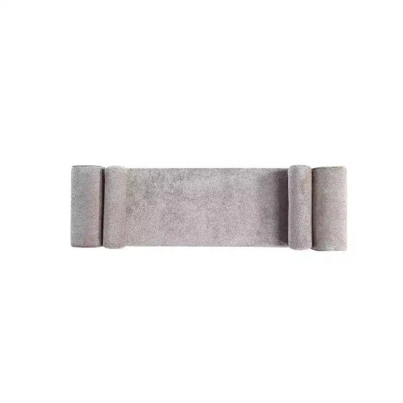 Panca imbottita in ciniglia 150 cm, 2 posti – Nero / Tortora / Avorio / Terracotta