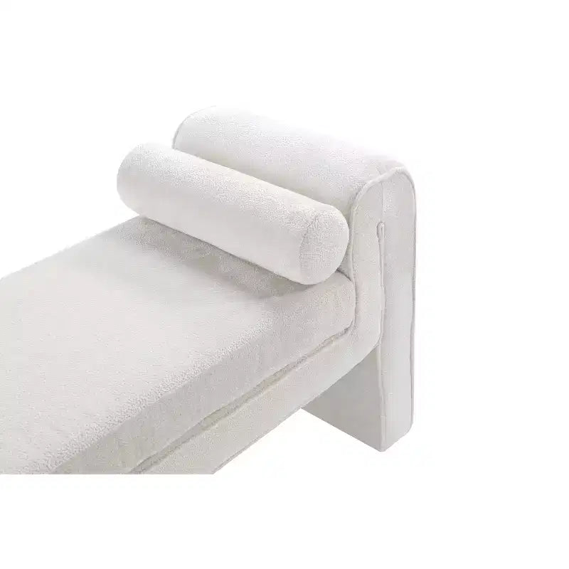 Panca imbottita in ciniglia 150 cm, 2 posti – Nero / Tortora / Avorio / Terracotta