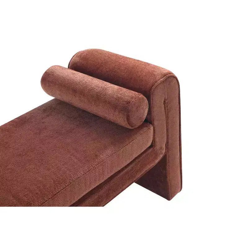 Panca imbottita in ciniglia 150 cm, 2 posti – Nero / Tortora / Avorio / Terracotta